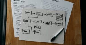 Diagrama de flujo de trabajo representando un proceso de automatizacion